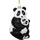 SIKORA BS736 Panda Bär mit Baby Christbaumschmuck Glas Figur Weihnachtsbaum Anhänger - Premium Line