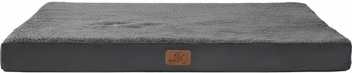 BEDSURE Orthopädisches Hundebett für große Hunde - 104 x 74 x 9 cm, flauschiges Hundekissen, waschbare Hundematratze, dunkelgrau, für große Hunde