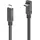 PureLink USB-C auf USB-C 90° Auf/Ab-Kabel - USB 3.2 Gen 1x2, 5A, SPR 100W, 10G, DP Alt-Mode - PureInstall MicroX4 - schwarz - 4,00m