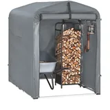 SoBuy Fahrradgarage wetterfest grau 120x163x176 cm