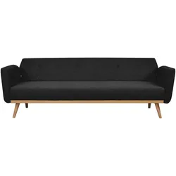 Schlafsofa schwarz Schlafcouch Sofa Couch Schlaffunktion Gästebett Gästesofa