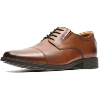 Clarks Herren Tilden Cap Oxford, Dunkelbraunes Leder, 44.5 EU