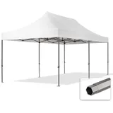 TOOLPORT 3x6m - ohne Seitenteile Premium Dach Faltpavillon schwer entflammbar Pavillon weiß