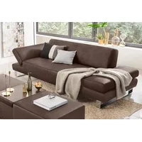 3-Sitzer W.SCHILLIG "taboo Designsofa mit hohem Sitzkomfort, Breite 232cm, Sitztiefe 59cm", braun (chocolate s37), B:232cm H:76cm T:91cm, Flachgewebe S22 (100% Polyester);Stoff S37 (100% Polyester): Luxus-Microfaser in Lederoptik;Longlife Xtra-Leder Z59: Glattleder mit modischer Prägung. Hautstärke 0, 9 - 1, 1 mm;Longlife Xtra-Leder Z69: Das feinnarbige, gedeckte Softleder Z69 besticht durch seine außergewöhnliche Weichheit im trendigen »Vintage-Look«, Hautstärke 0, 9 - 1, 1 mm, Sofas, mit Normaltiefe,