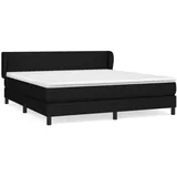 vidaXL Boxspringbett mit Matratze Schwarz 160x200 cm Stoff