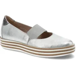 Silberne Halbschuhe Simen Bequeme Damen Lederschuhe, 37