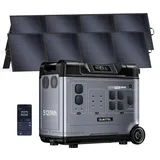 OUKITEL P5000 Pro 5120Wh Große Kapazität Tragbare Powerstation mit 2x200W Solarpanel, 5×4000W AC-Steckdosen (8000W Spitzenleistung) Solargenerator, LiFePO4-Akku, Für Camping und Stromausfälle