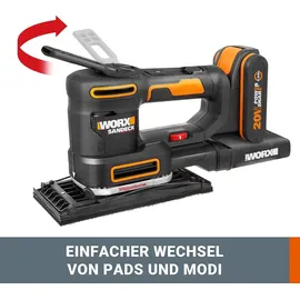 Worx WX820.9 20V Akku-Multifunktionsschleifer
