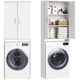 home collective Waschmaschinenschrank 65 x 30 x 187 cm Weiß