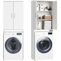 home collective Waschmaschinenschrank 65 x 30 x 187 cm Weiß