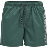 JACK & JONES Badehose mit Label-Print Modell 'STMAUI', Hellgruen,