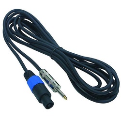 PA-Verbindungskabel 10m PA Stecker - 6,3mm Klinkenstecker Verstärkerkabel Knickschutz