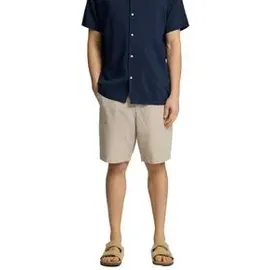 Selected Herren Chino Shorts SLHREGULAR-KARL SEERSUCKER SHORTS Regular Fit Regular Fit 16092367 Beige L