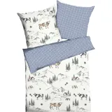 KAEPPEL Allgäu blau 135 x 200 cm + 80 x 80 cm