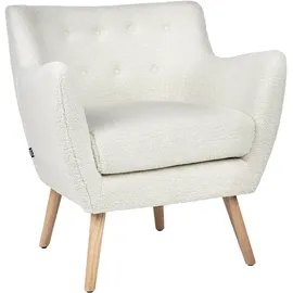 Beliani Sessel DRAMMEN Bouclé 72 x 75 x 70 cm Weiß