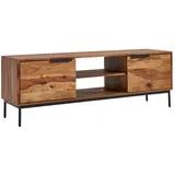 KADIMA DESIGN Lowboard Massivholz 147x51x38 cm TV-Kommode mit zwei Türen, | Gr.: onesize