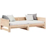 vidaXL Ausziehbares Tagesbett 90 x 200 cm Beige