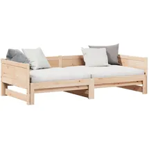 vidaXL Ausziehbares Tagesbett 90 x 200 cm Beige