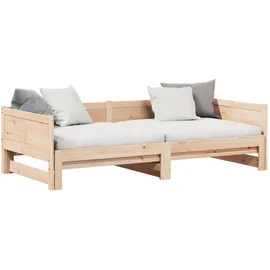 vidaXL Ausziehbares Tagesbett 90 x 200 cm Beige