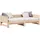 vidaXL Ausziehbares Tagesbett 90 x 200 cm Beige