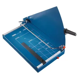 DAHLE 517 Hebel-Schneidemaschine mit manueller Bügelpressung (550 mm bis DIN A3, Schnitthöhe 3,5 mm, Metalltisch) Blau