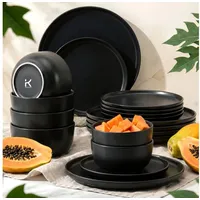 konsimo® Victo Tafelservice 18-tlg. schwarz
