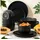 konsimo® Victo Tafelservice 18-tlg. schwarz
