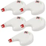 PRITT Korrekturroller Eco Flex, seitliche Anwendung, sofort überschreibbar, Bandlänge 10 m, Bandbreite 4,2 mm, Spar-Set mit 5 Rollern, 9H PRKEB VS weiß