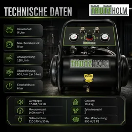 Trutzholm Flüsterkompressor 9L 900 W 8 bar