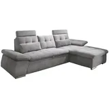 ed-lifestyle Ecksofa Polyester 2-Sitzer Grau