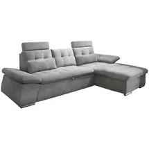 ed-lifestyle Ecksofa Polyester 2-Sitzer Grau