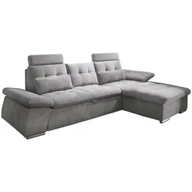 ed-lifestyle Ecksofa Polyester 2-Sitzer Grau