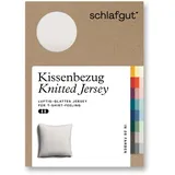 schlafgut Kissenbezug Knitted Jersey 80 x 80 cm Beige