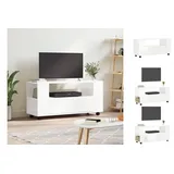 vidaXL TV-Schrank Hochglanz-Weiß 102x34,5x43 cm Holzwerkstoff