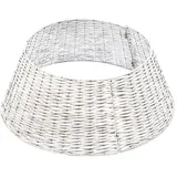 MARELIDA Weihnachtsbaumrock Weide Abdeckung für Baumständer 70cm grau 3teilig