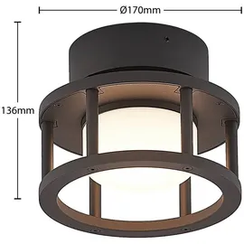 LUCANDE Deckenlampe Berenike Aluminium Ø 17 cm 1-flammig GX53 grau