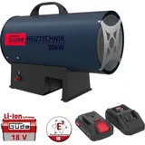 Güde Akku Gasheizgebläse GH 18 - 30 KW mit Akku 2.0 Ah & Scnell Ladegerät 3 A