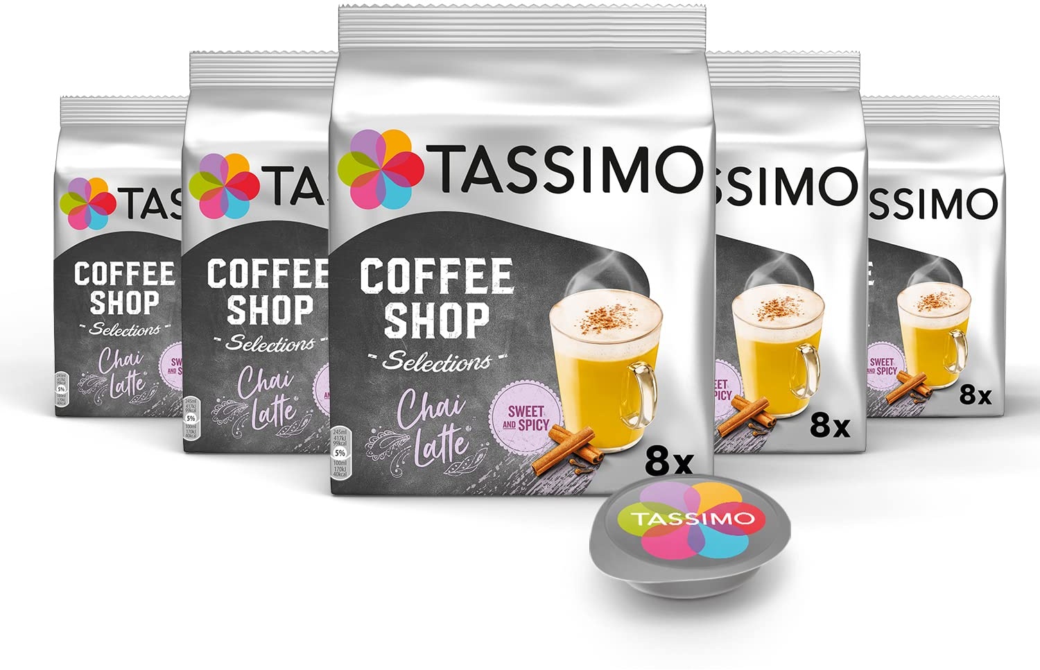 Tassimo Kapseln Coffee Shop Selections Chai Latte, 40 Tee Kapseln, 5 x 188g
