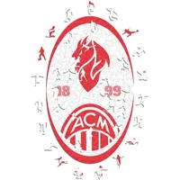 Iconic Puzzles – Milan Retro Logo, offiziell Lizenziertes Holzpuzzle, 100% nachhaltig, Geschenk für Erwachsene und Kinder, Größe L, 500 Teile