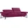 Egoitaliano 2,5-Sitzer EGOITALIANO "Anais, Designsofa mit erstklassigem Sitzkomfort, Fußfarbe schattengrau", pink (fuchsia), Sofas, B/H/T: 232cm x 74cm x 106cm, Luxus-Microfaser, Kopfteil verstellbar, 232 cm, Luxus-Microfaser, fuchsia, B:232cm H:74cm T:106cm
