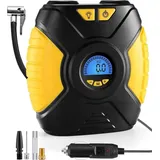 Elektrische Luftpumpe 90PSI Auto Reifen Druckluft Fahrrad Kompressor LCD Pumpen