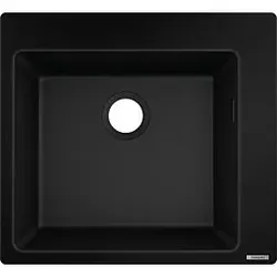 hansgrohe Einbauspüle 43312170 560 x 510 mm, 1 Hauptbecken, Hahnloch vordefiniert, graphitschwarz