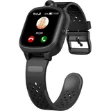 4G-Smartwatch für Kinder mit GPS und Telefon, Touchscreen-Smartwatch für Kinder mit WLAN, Videoanruf, Kamera, SOS, Schulmodus Android und IOS - Schwarz