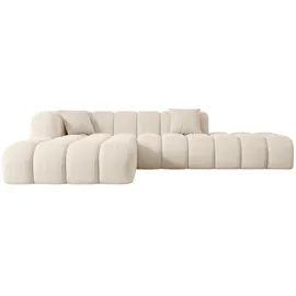 altdecor Ecksofa in L-Form Corner Sofa Bett Eckcouch Couch Wohnlandschaft Cauchsofa Olea-L2-309x190x70 cm Beige