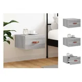 vidaXL Wand-Nachttisch Grau Sonoma 35x35x20 cm