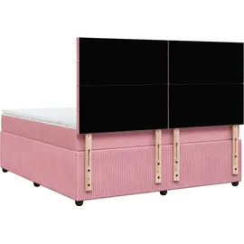 vidaXL Boxspringbett 180 x 200 cm Rosa