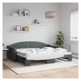 vidaXL Tagesbett 90 x 200 cm Dunkelgrau