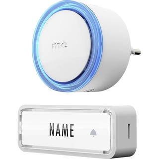 m-e modern-electronics 41150 Funkklingel Komplett-Set mit Namensschild