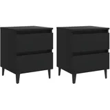 vidaXL Nachtschrank 2 Stk. 40 x 35 x 50 cm Schwarz