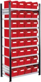 Kappes Steckregal RasterPlan mit Lagersichtkästen Mod. 12 2000 x 1000 x 400 mm GF RAL 7016